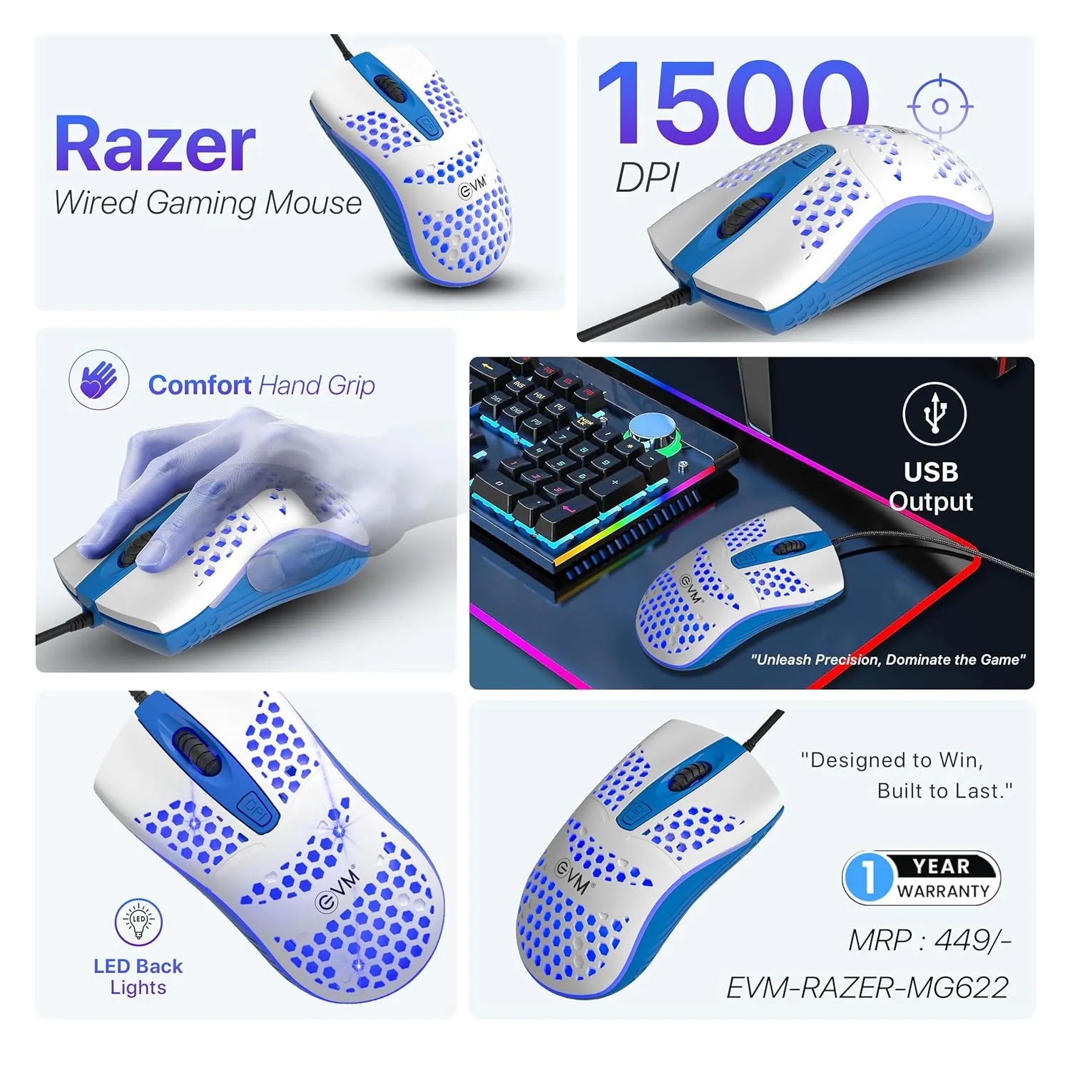 EVM USB Gaming Mouse Razer MG622 view 4